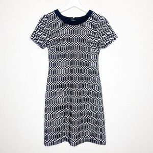 Banana Republic Knit Geometric Black and White Dress 2